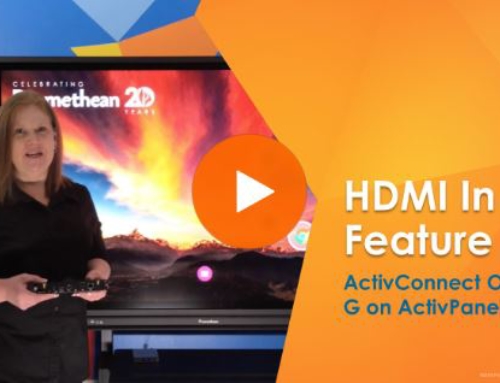 HDMI In Feature On ActivConnect OPS-G Shown On ActivPanel V6